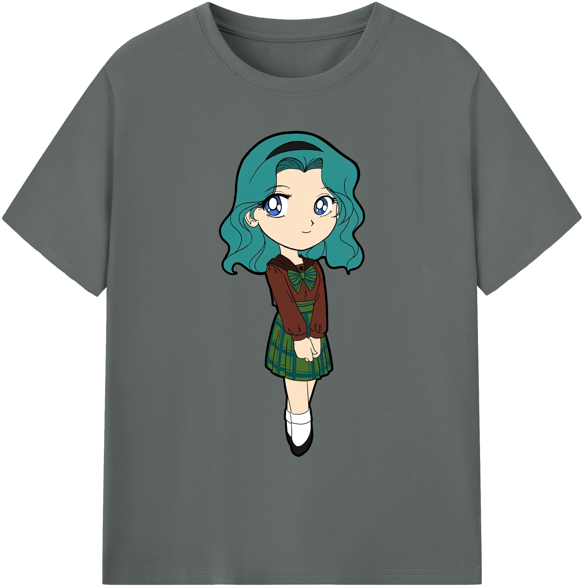 （画像用） 美少女戦士セーラームーン 海王 みちる（かいおう みちる） Sailor Moon Kaiou Michiru 綿100％ メンズ半袖Tシャツ｜肌触りやわらか＆通気性